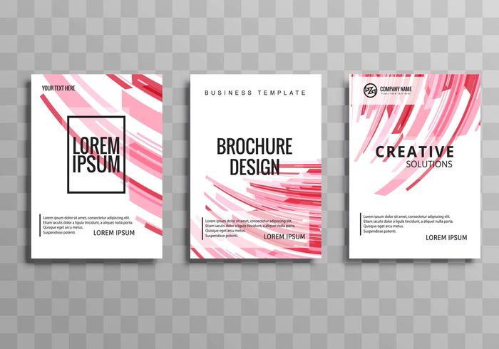 Modern business brochure template set design vector