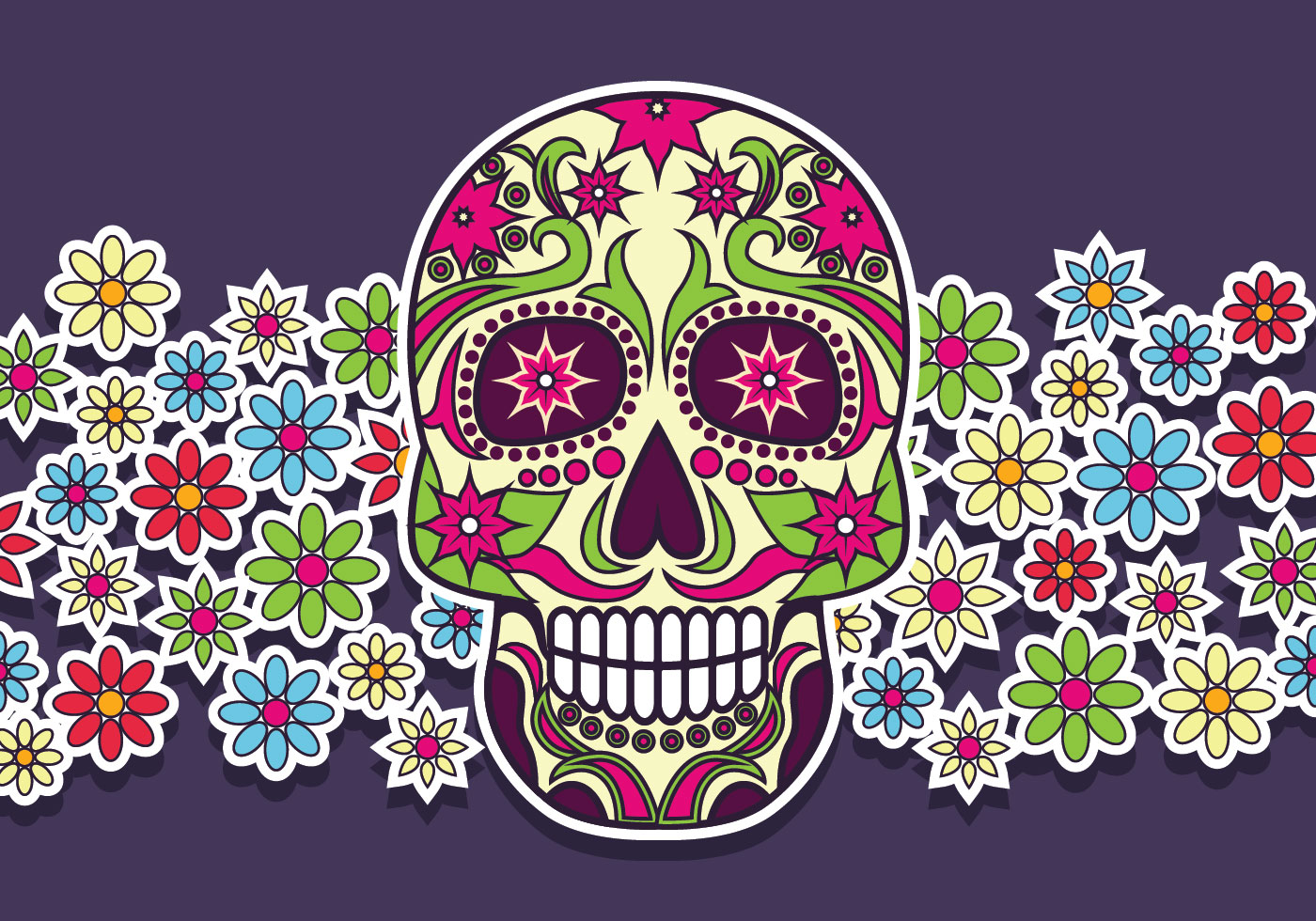 Download Day Of The Dead Background - Download Free Vectors ...