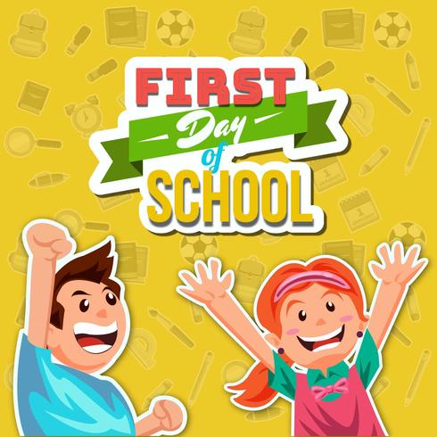 First Day Of School vector