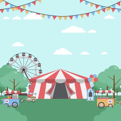 County Fair Vector Illustration