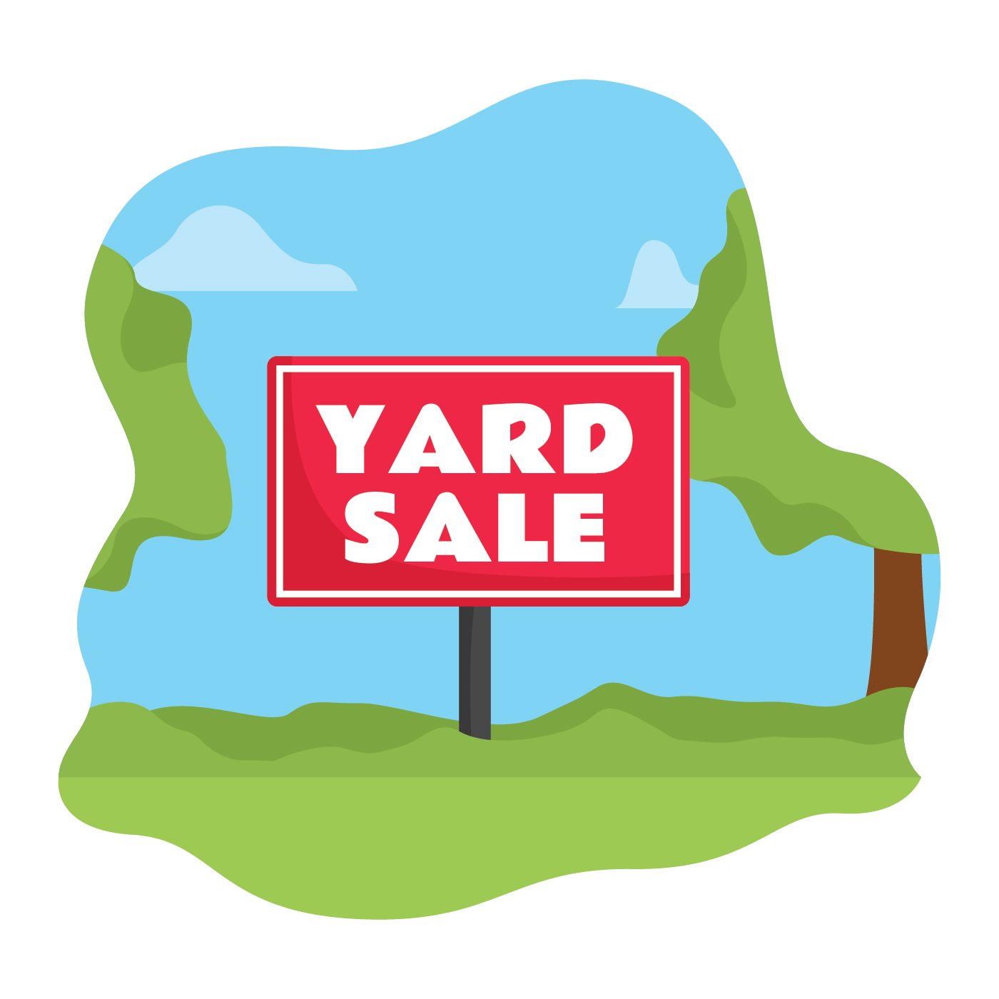 Yard Sale Sign Vector 242305 Vector Art at Vecteezy