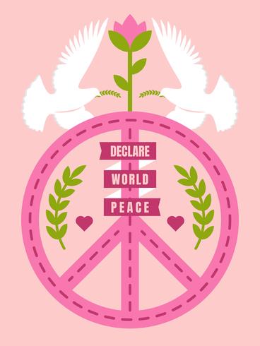 Beautiful Peace And Love Vectors