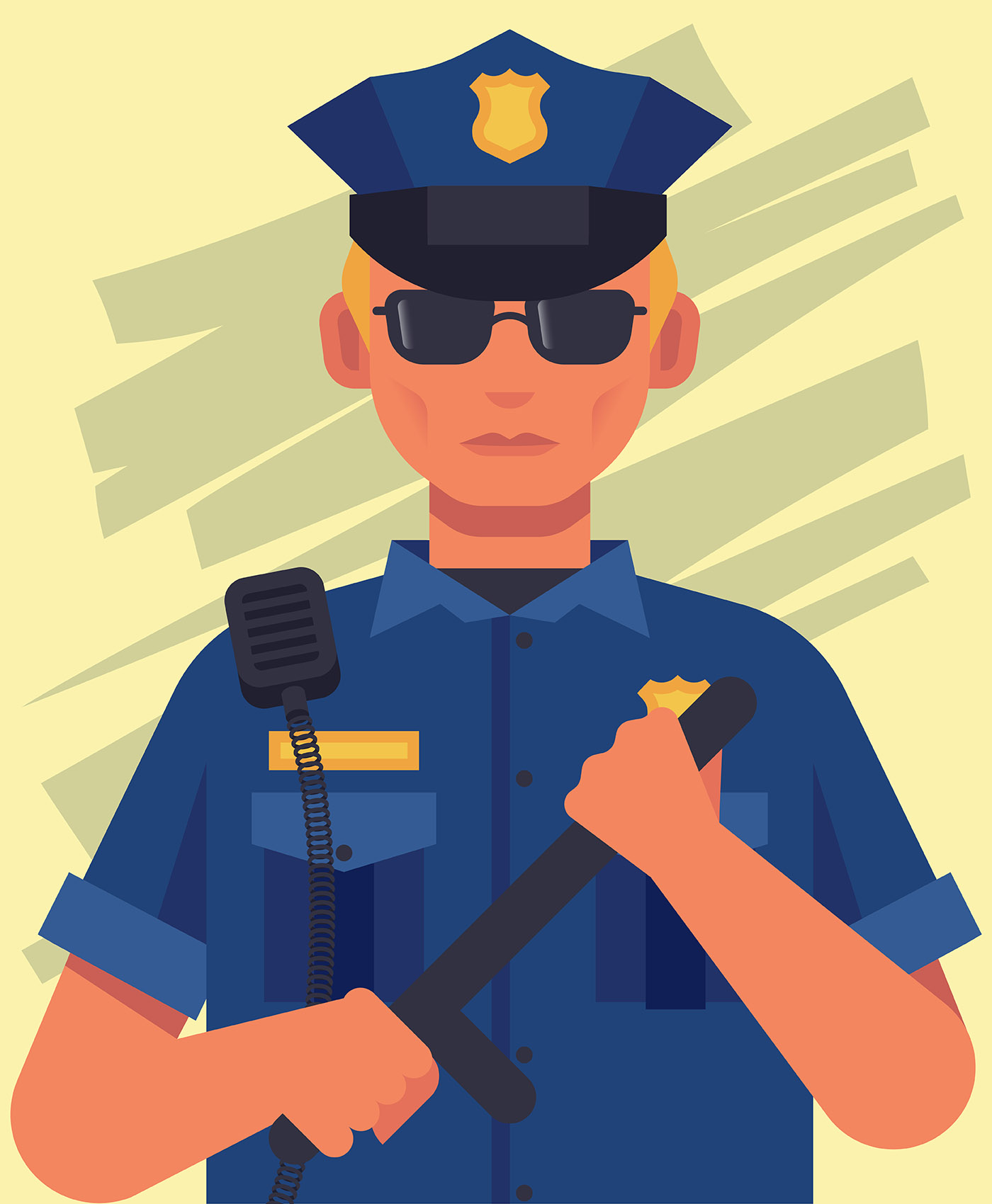 Police Officer Illustration 242333 Vector Art at Vecteezy