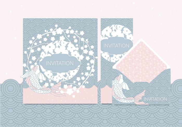 Japanese Style Invitation Vol 2 Vector