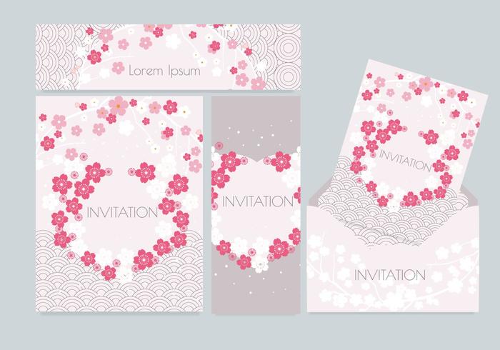 Japanese Style Invitation Vol 3 Vector
