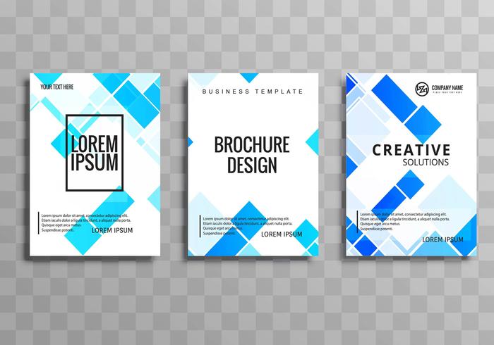 Modern business brochure set template vector