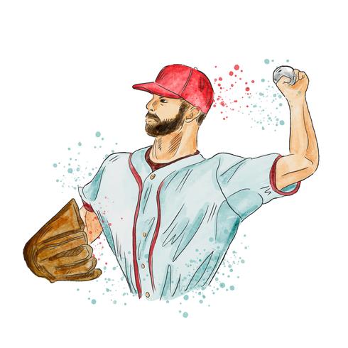 Jugador de baseball vector