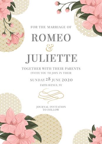 Japanese Style Invitation vector