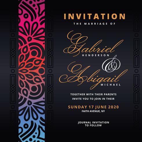 Islamic Style Invitation vector