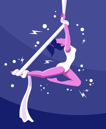 Trapeze Artist Illustration vector