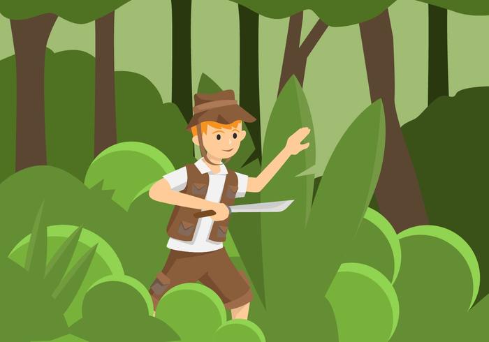 Jungle Explorers Vector Illustration