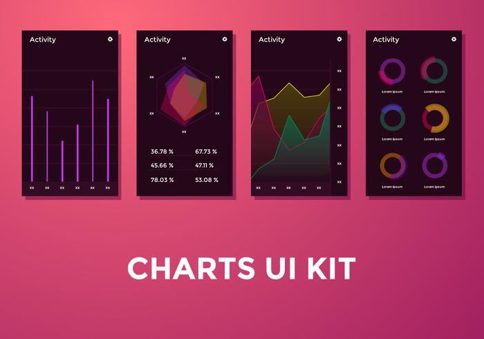 Activity Diagram Charts Ui Kit Vector