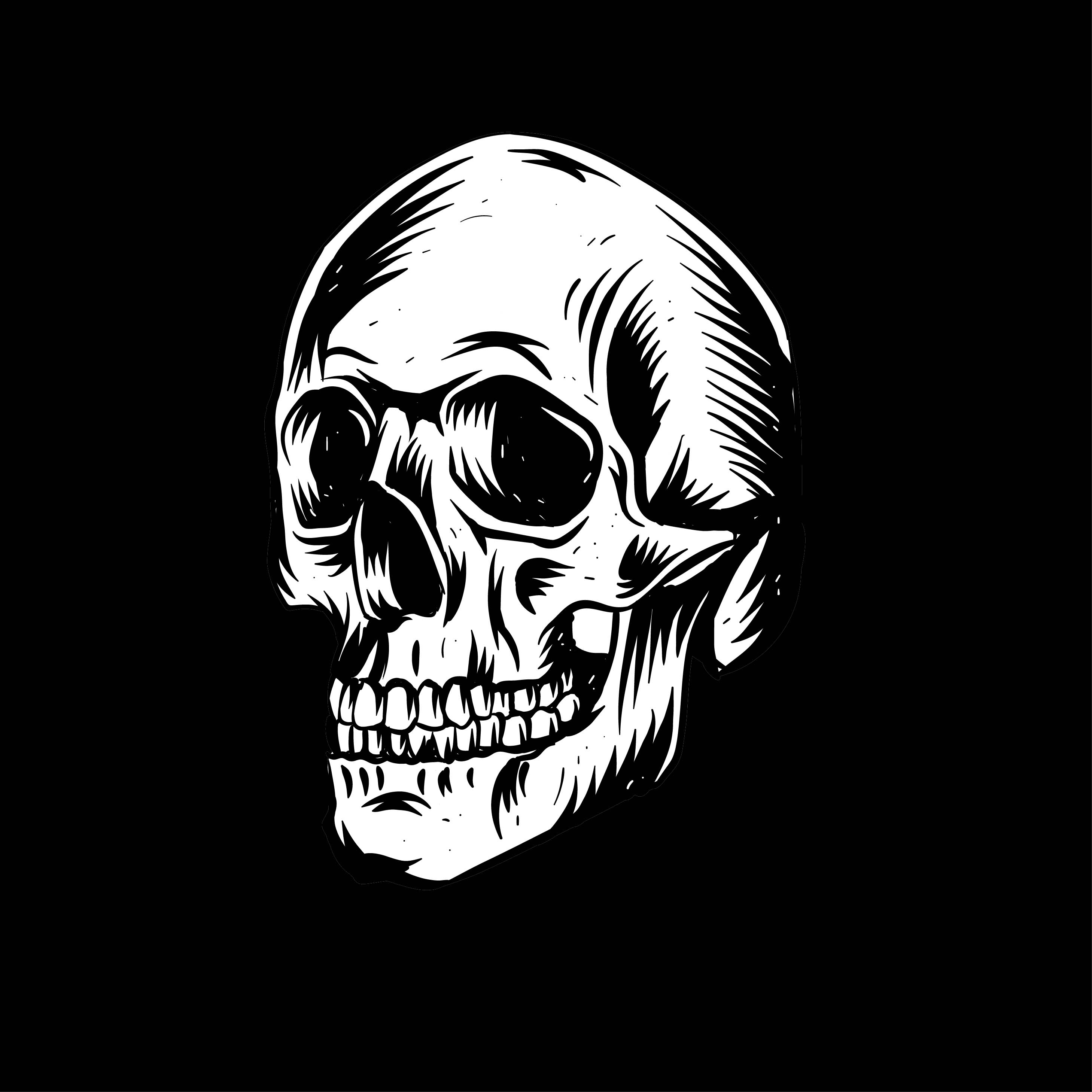 Download Skull Linocut - Download Free Vectors, Clipart Graphics & Vector Art