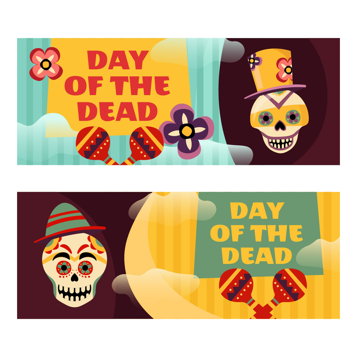 Download Day Of The Dead Vector Banner - Download Free Vectors ...