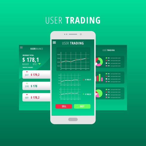 Charts UI Kit Green Vector