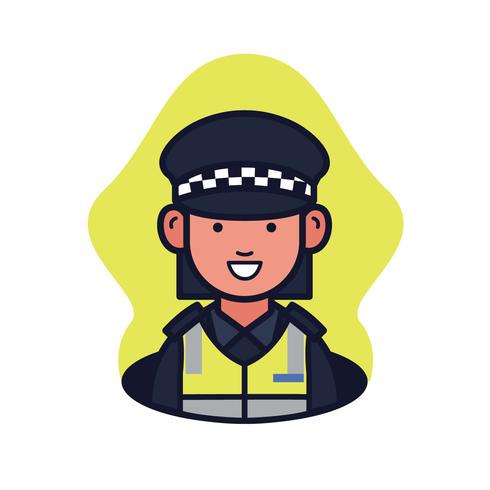 Agente de policía Avatar vector