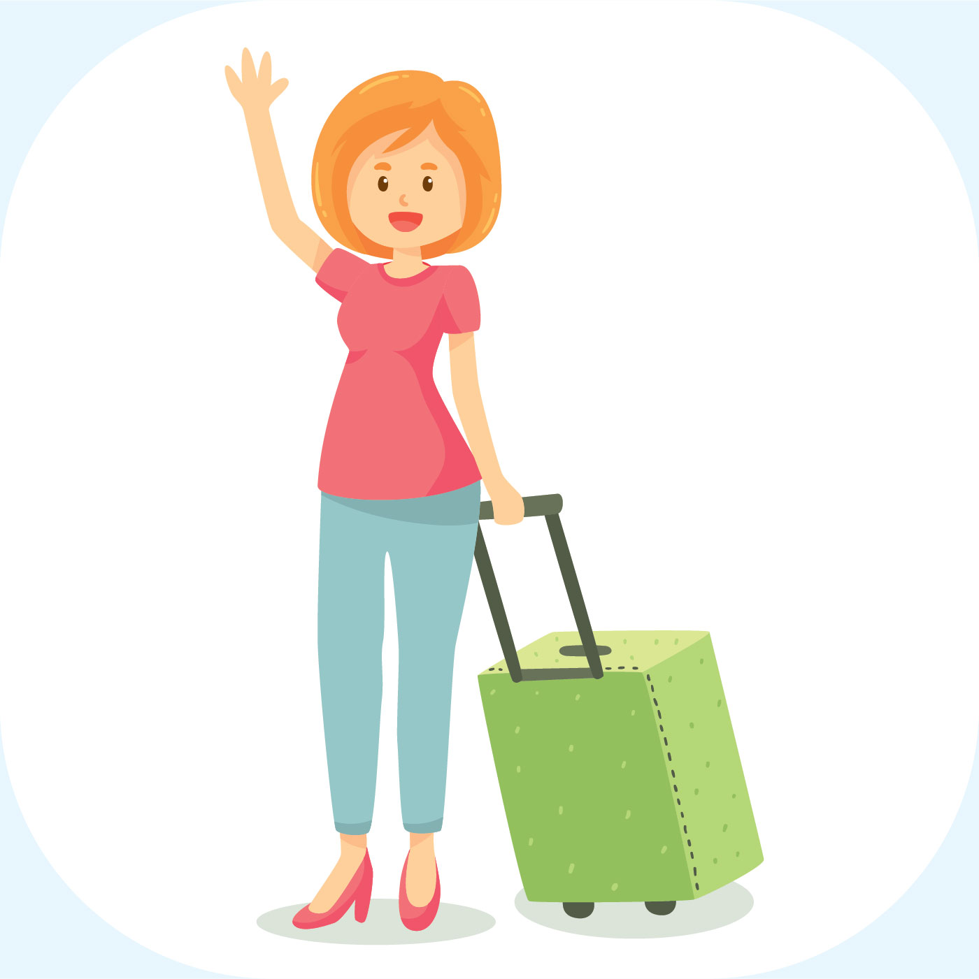 woman with luggage