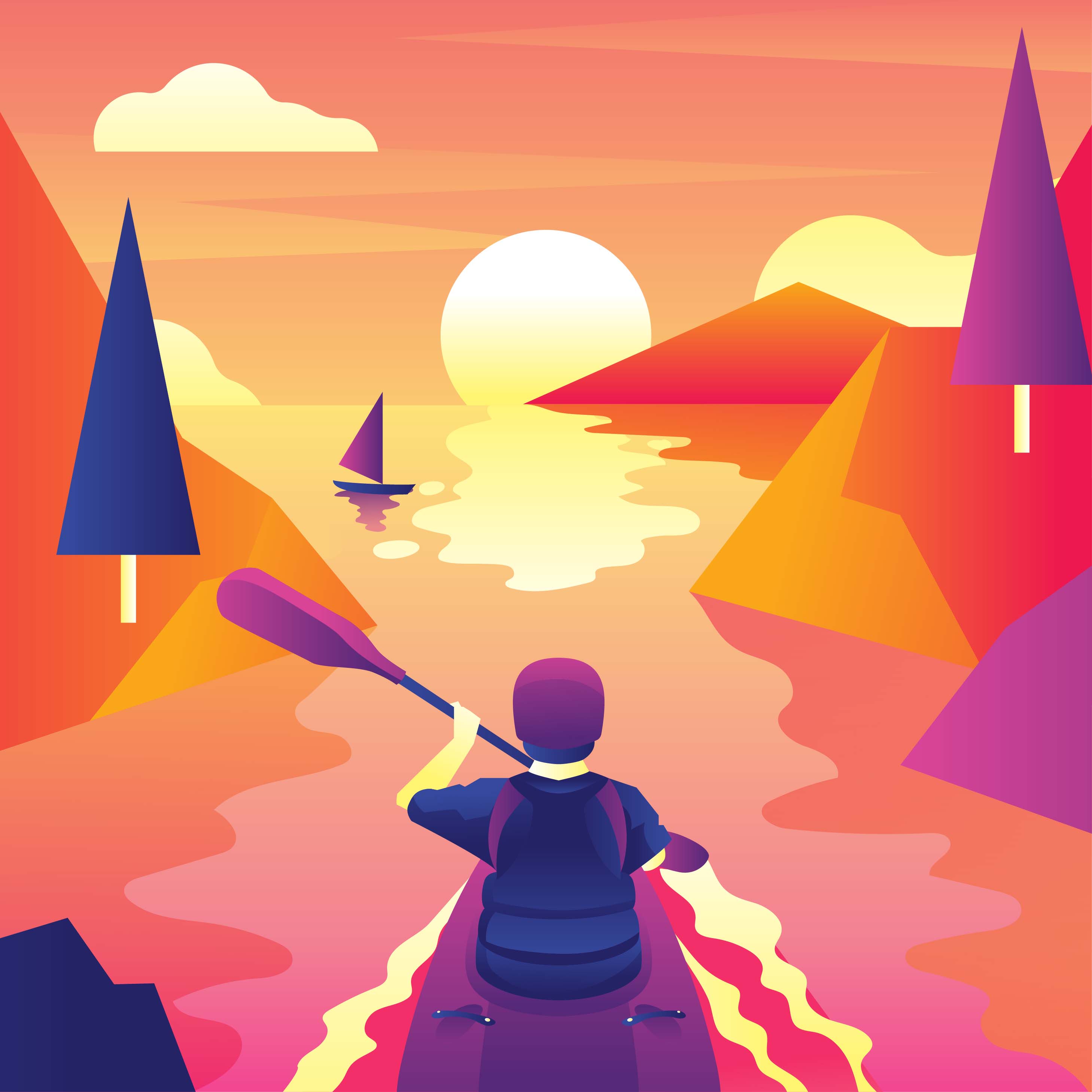 Kayaking First Person View - Download Free Vectors ...