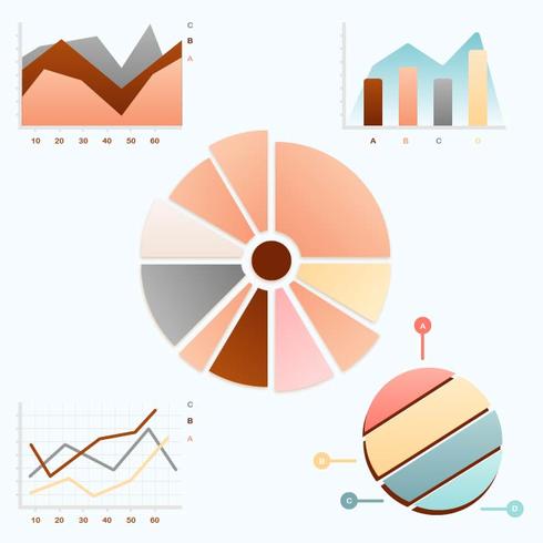 Elementos de gráfico UI Grandient vector