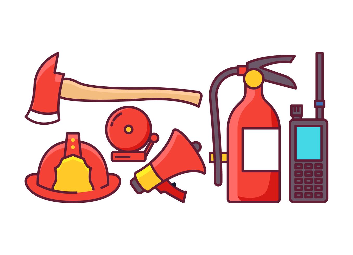 Firefighter Tools 242983 Vector Art at Vecteezy
