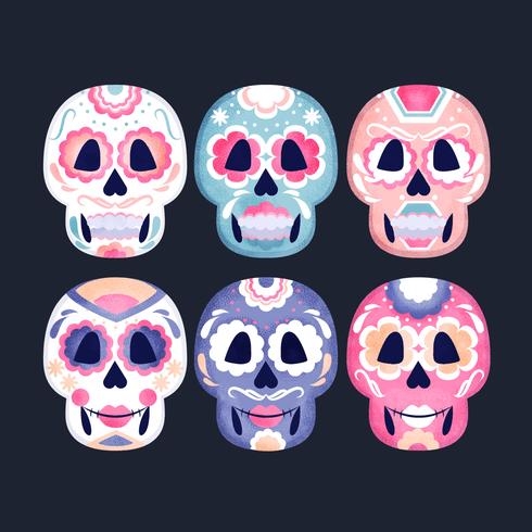 Vector Collection of Sugar Skulls