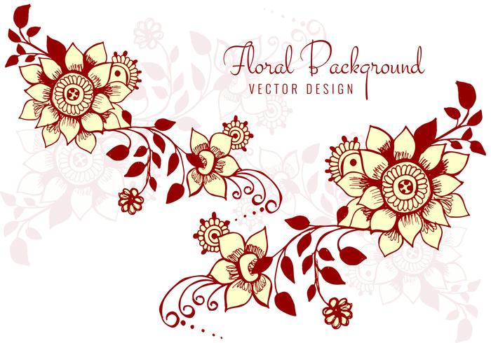 Vector de fondo decorativo floral moderno