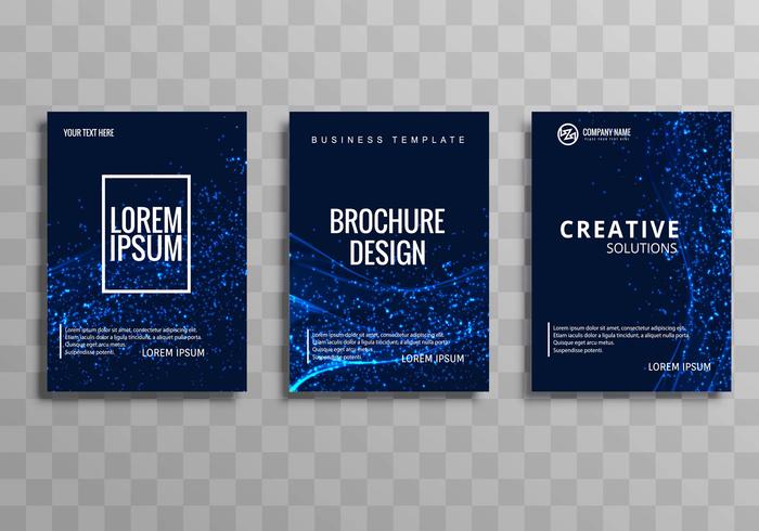 Abstract blue buisness brochure template design vector