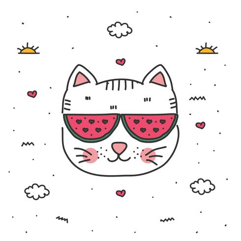 Doodle Cat Vector