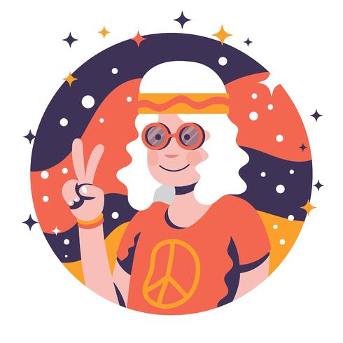 Peace And Love Illustration vector