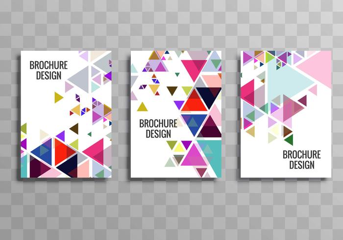 Abstract colorful buisness brochure template design vector