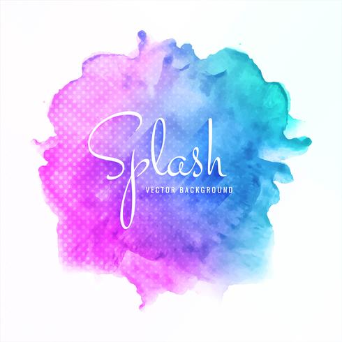 Abstract colorful splash watercolor background vector