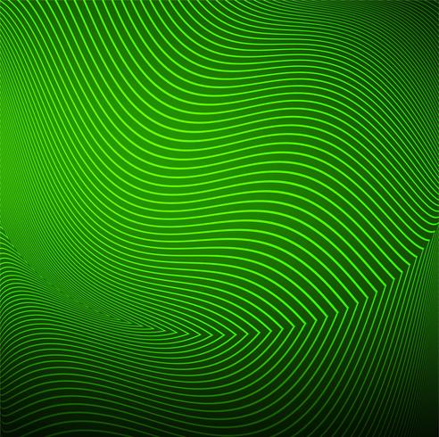 Vector de fondo de onda moderna línea verde