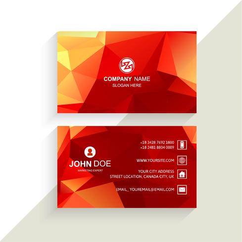 Beautiful geometric colorful business card template vector