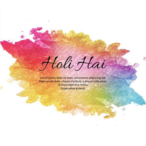 Happy holi colorful beautiful festival background vector