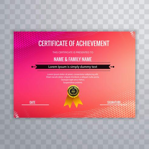 Abstract creative certificate of appreciation award template  vector