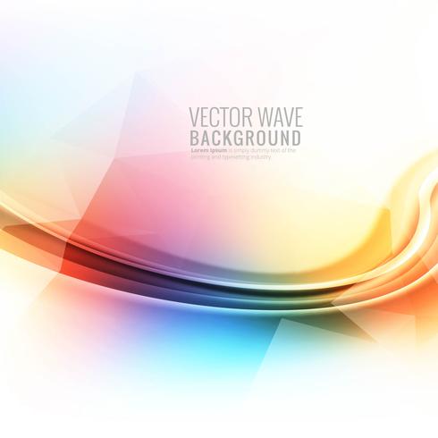 Abstract colorful glowing wave background vector