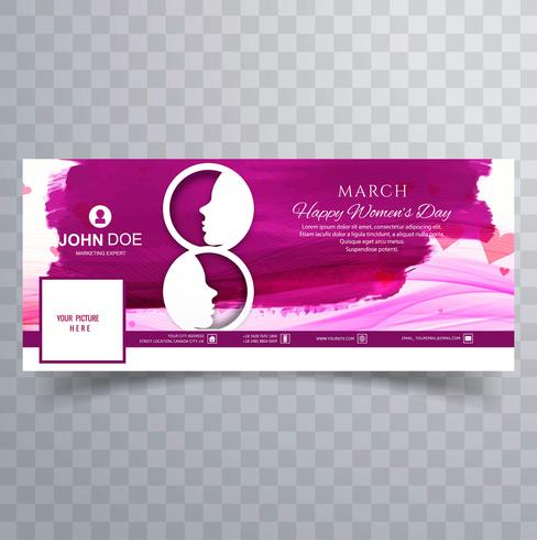 Women's day facebook cover design vector