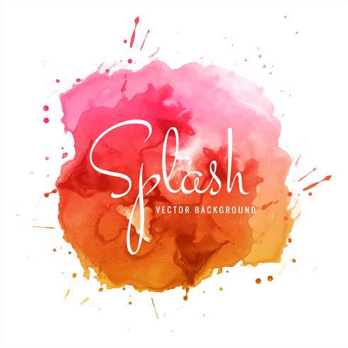 Abstract colorful watercolor splash background vector