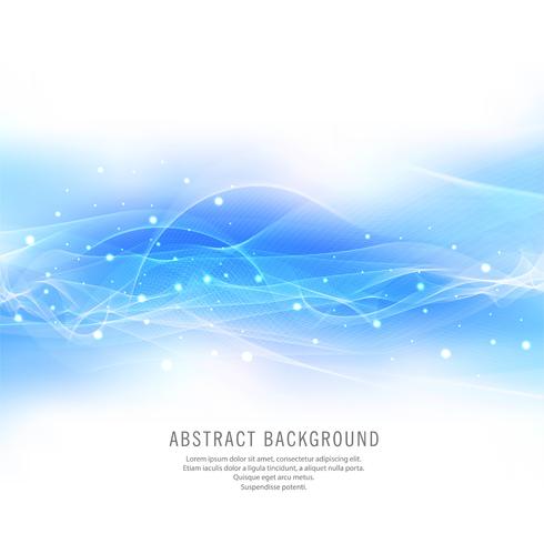 Abstract shiny blue wave background vector