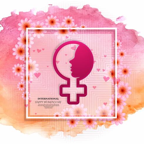 Happy Women's Day celebration background illustration vector