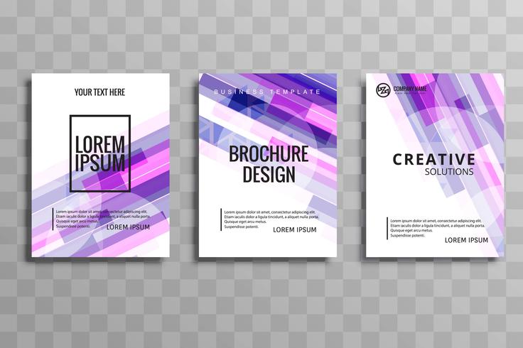 Abstract colorful business brochure set vector