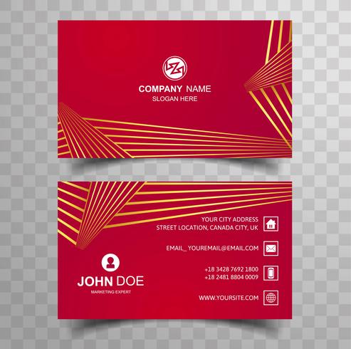 Creative and clean double sided business card template vector