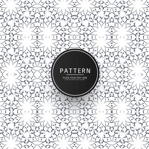 Seamless geometric floral pattern vector design