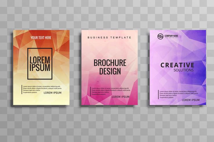 modern business brochure set vector