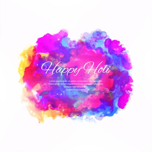 Happy holi colorido hermoso festival de fondo vector