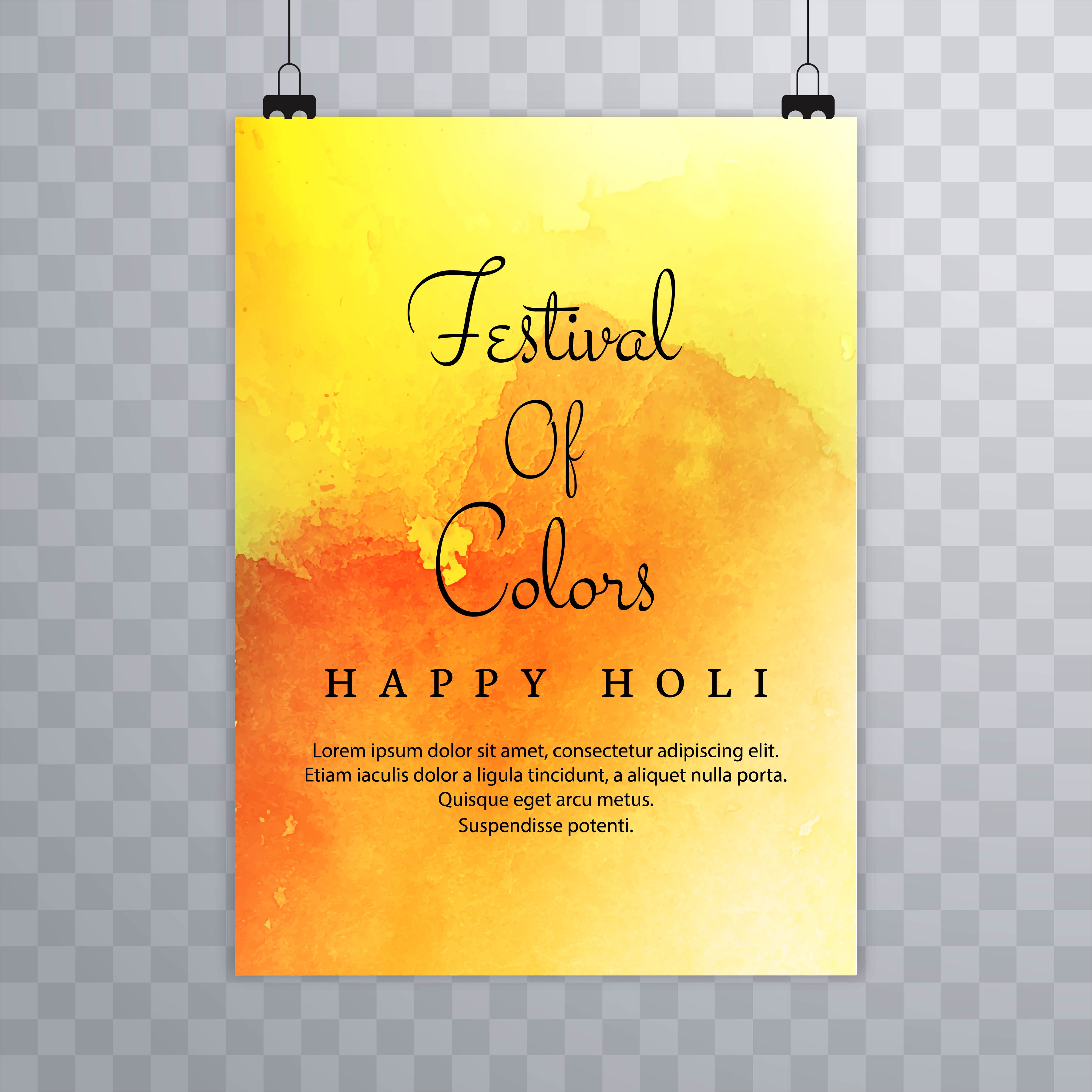 Holi brochure colorful of template for Holi celebration design 243659