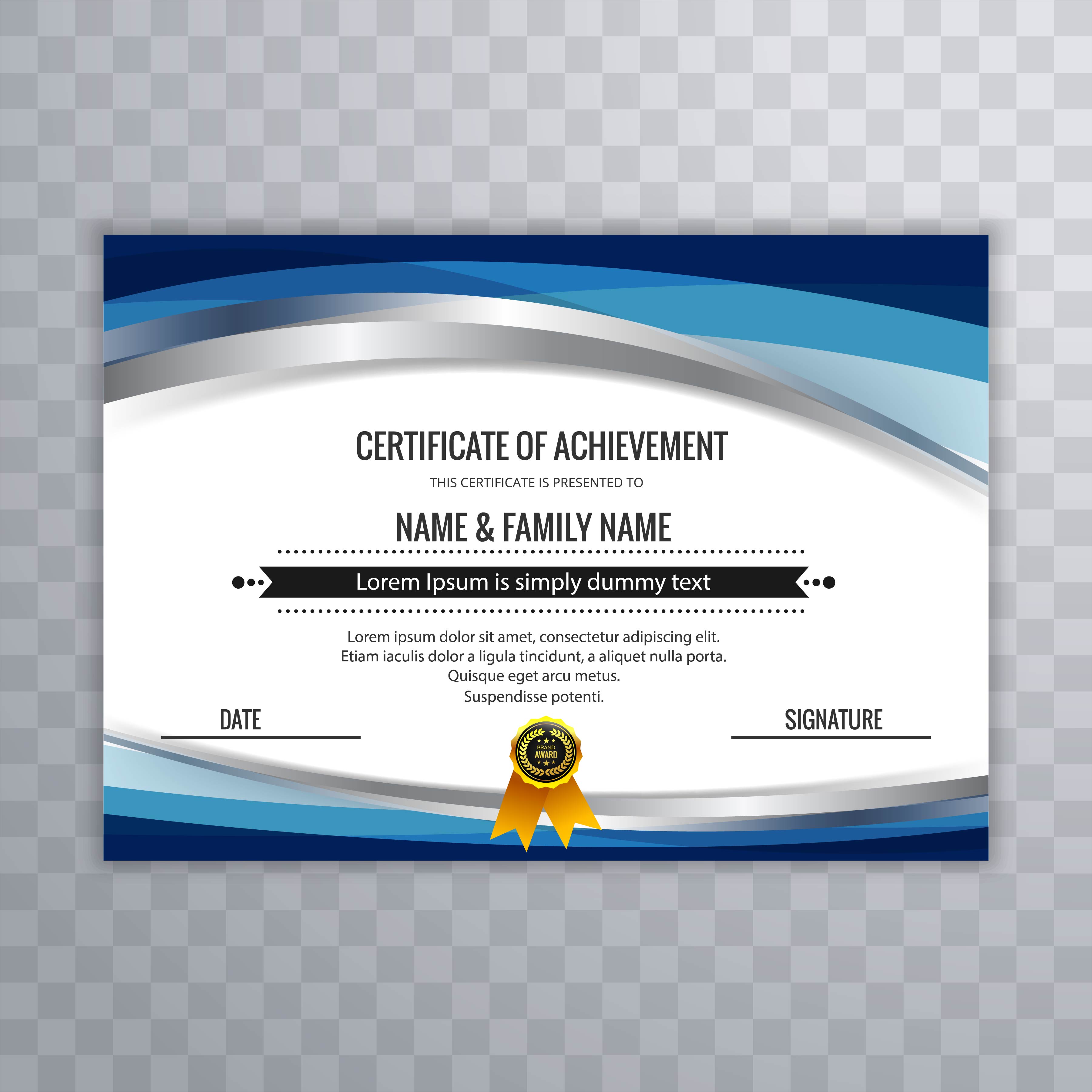 Modern certificate design template with wave 243660 Vector Art at Vecteezy