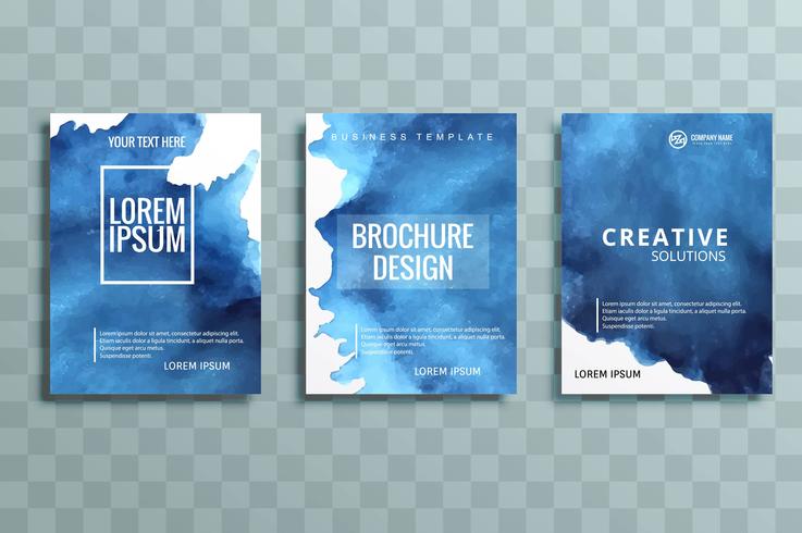 modern business brochure set vector