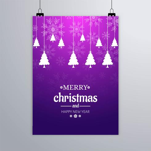 Modern christmas brochure vector