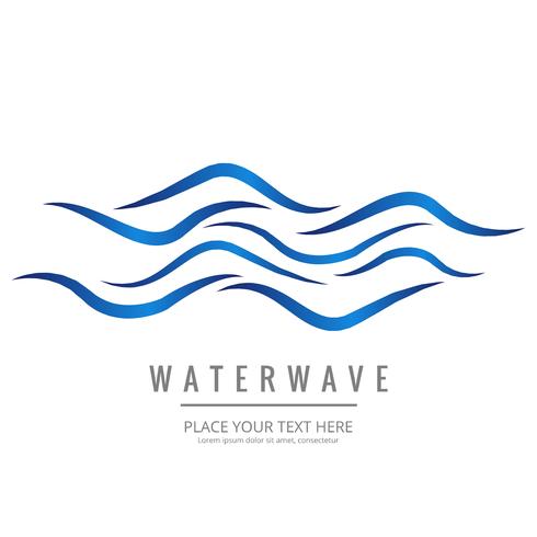 Modern water wave background vector